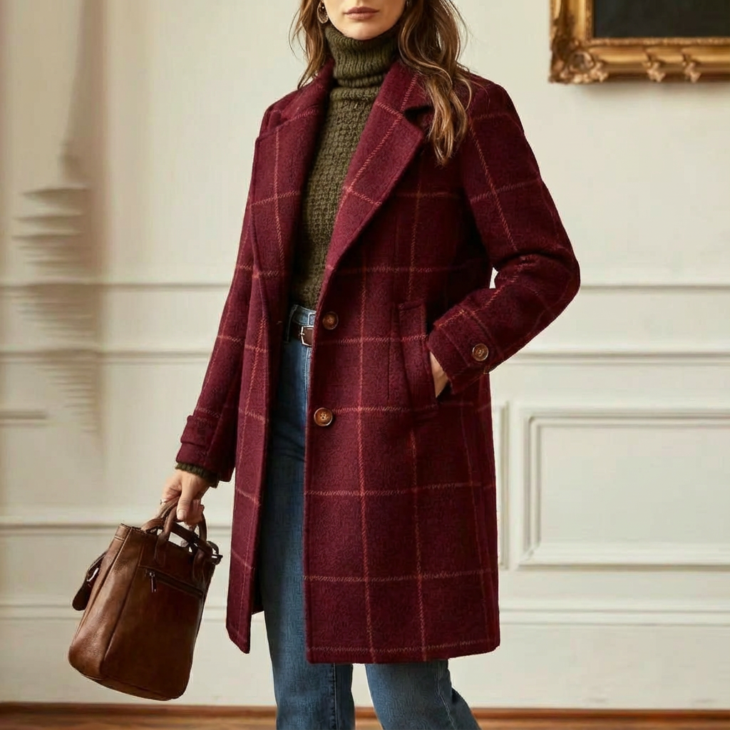 Oxford | Wool Check Coat