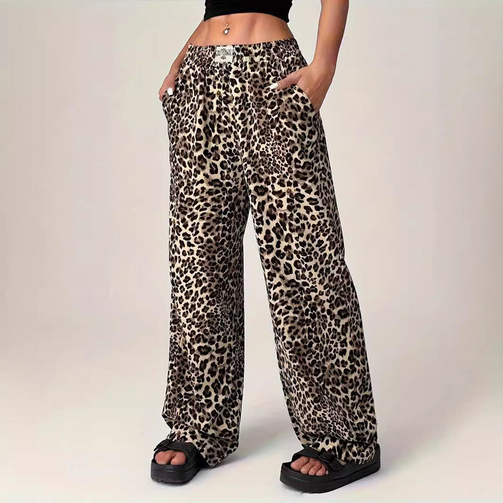 LIEZEL™ – Comfy Straight-Leg Leopard Print Pants