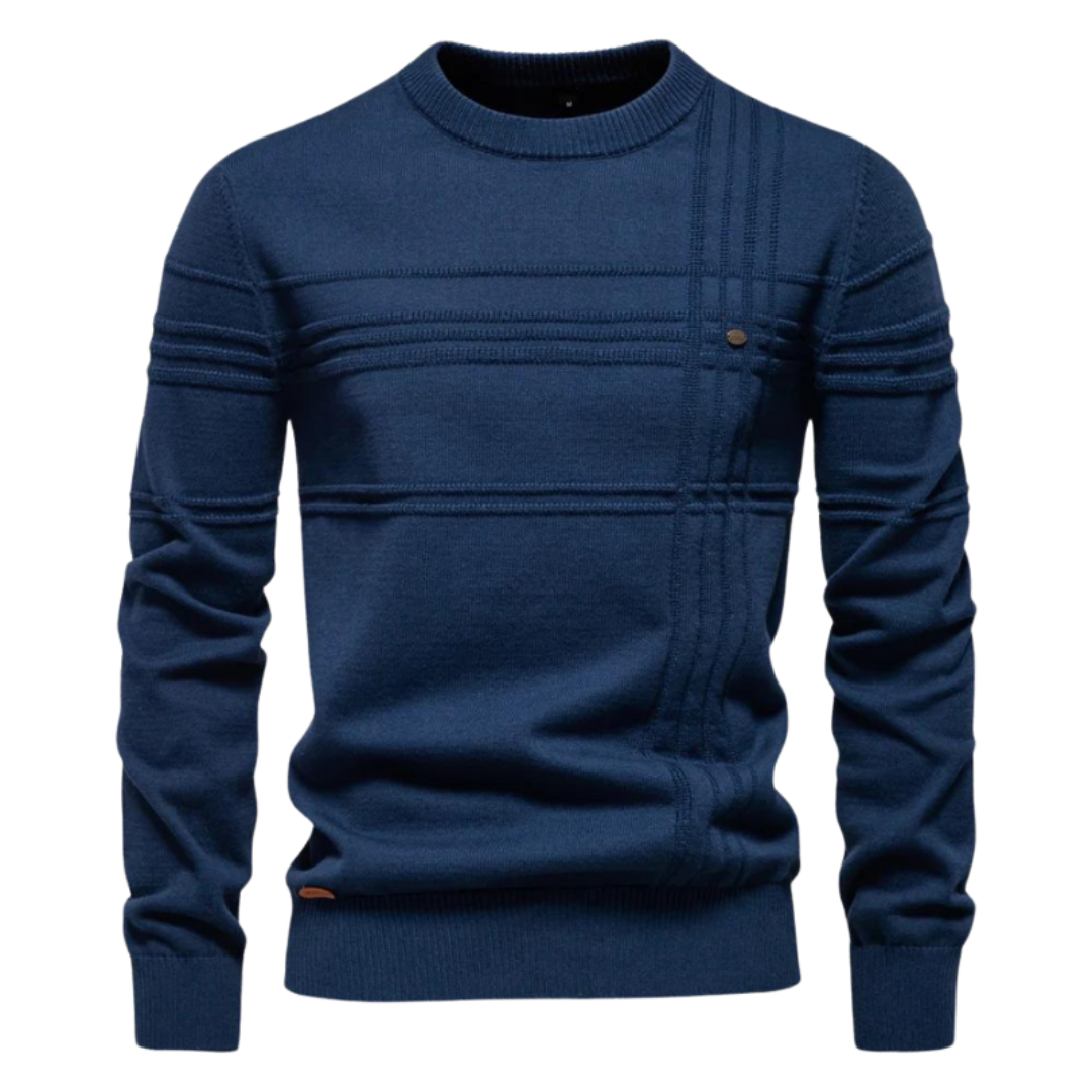 Bryson | Cotton Men's Sweater With Stripe Design