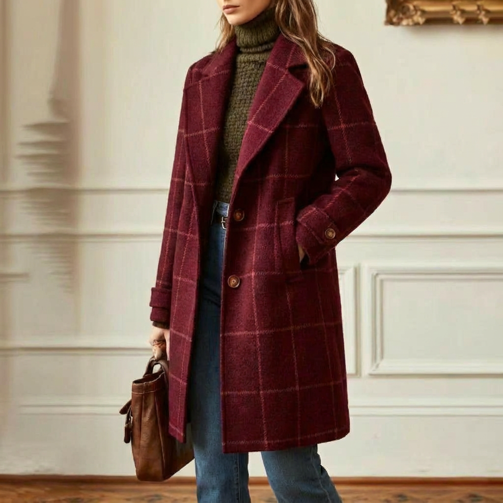 Oxford | Wool Check Coat