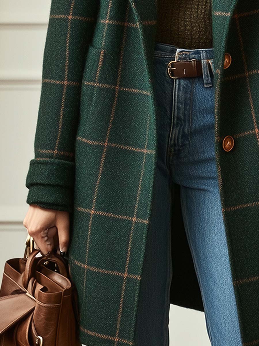 Oxford | Wool Check Coat